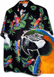 Hawaii Shirt - Black bird of paradise