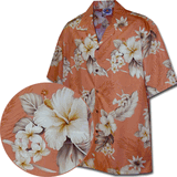 Hawaiian Shirt - Hibiscus Islands - Orange
